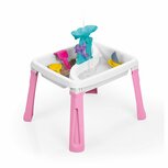 Dolu Zand-Watertafel + Accessoires Roze/Wit