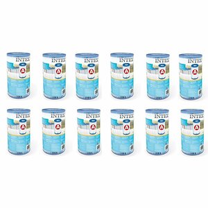 Intex 29000 Filter Cartridge Type A 12 Stuks voor Zwembad 244/305/366 cm