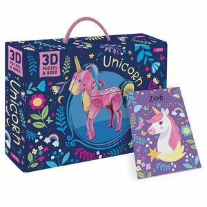3D Puzzel met Boekje Eenhoorn 47 Stukjes