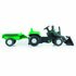Dolu Pedaal Trekker Graafmachine + Aanhanger Groen_