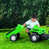 Dolu Pedaal Trekker Graafmachine + Aanhanger Groen_