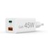 Hama Snellader 1x USB-C PD 1x USB-A QC 45W Wit_