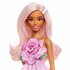 Barbie Fashionista Pop met Roze Roos Jurk_