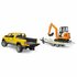 Bruder 02546 Ram 2500 Power Wagen Rental Service met Aanhangwagen + Minibagger_
